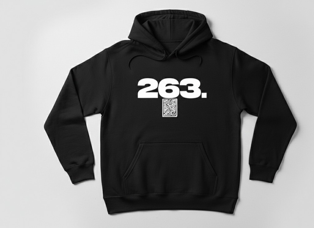 263 Black Retro Unisex Hoodie