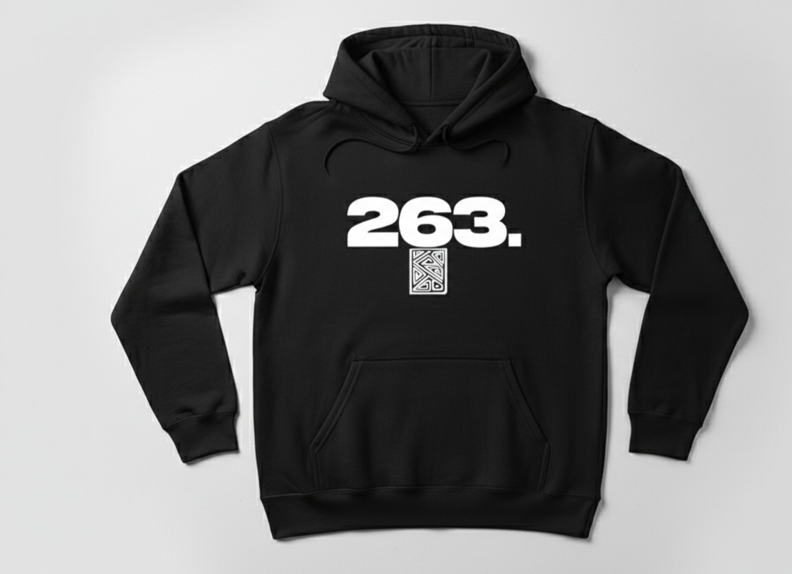263 Black Retro Unisex Hoodie