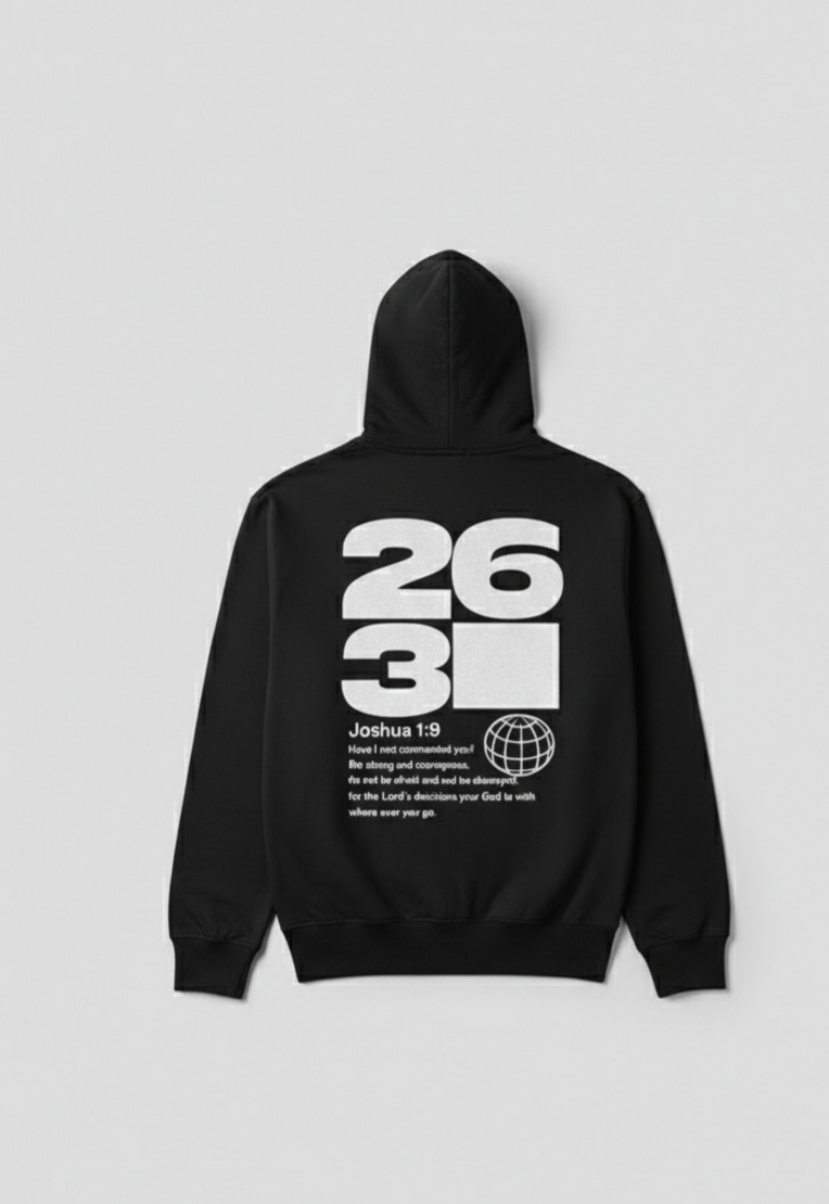 263 Black Retro Unisex Hoodie
