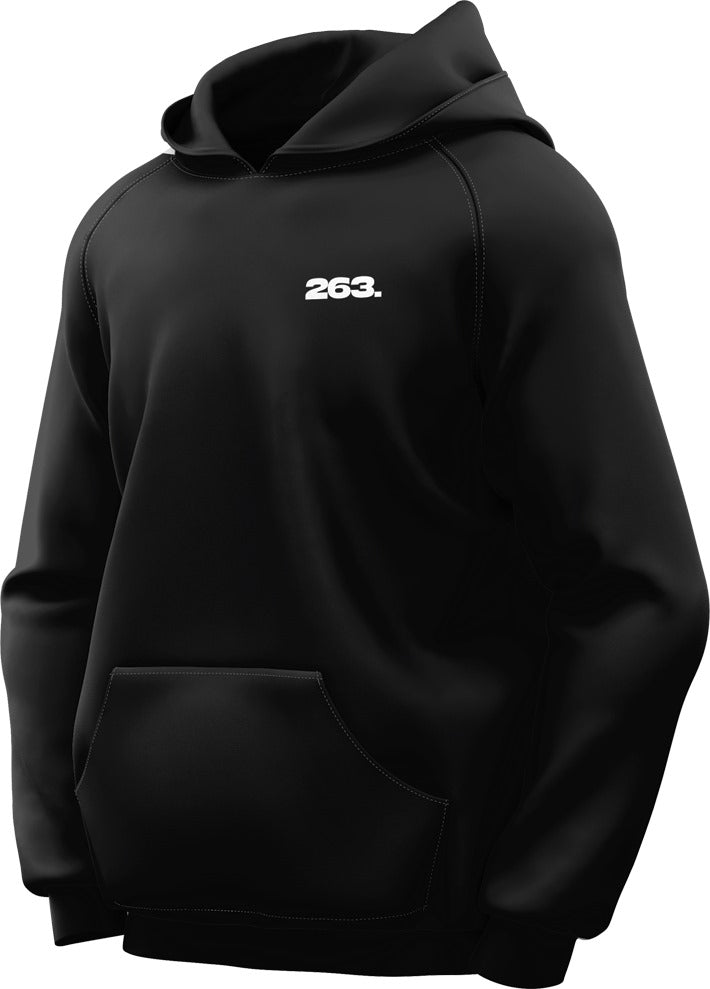 263 Black plain Unisex Hoodie