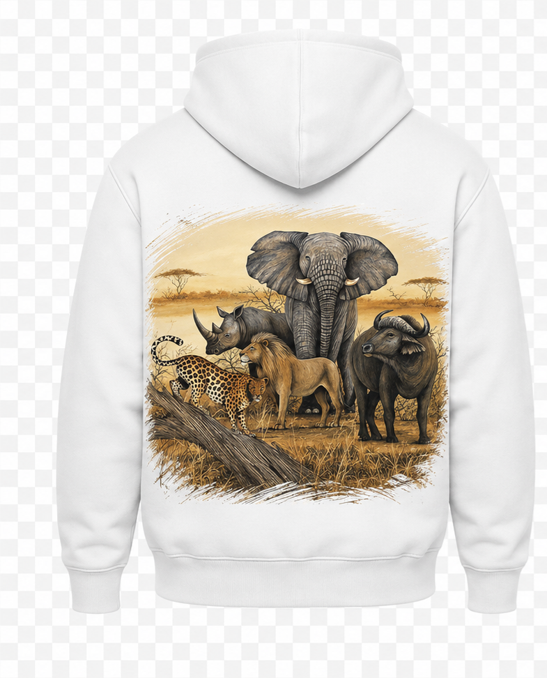Untamed Wilderness white hoody