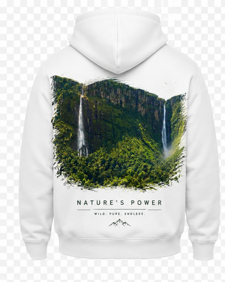 Mist of Nyangani white hoody apparel